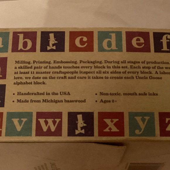 Uncle Goose hand crafted wooden blocks, made in USA - Picture 5 of 8